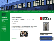 Tablet Screenshot of hauptschule-damme.de
